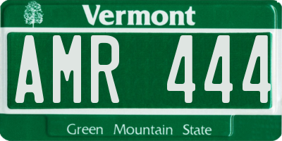 VT license plate AMR444
