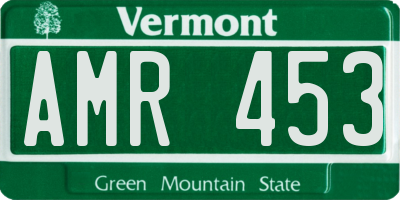 VT license plate AMR453