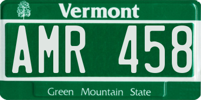 VT license plate AMR458