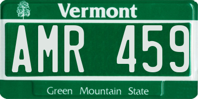 VT license plate AMR459