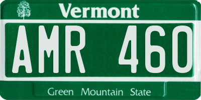 VT license plate AMR460