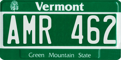 VT license plate AMR462