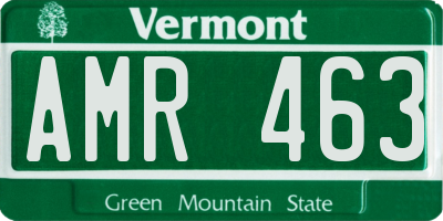 VT license plate AMR463