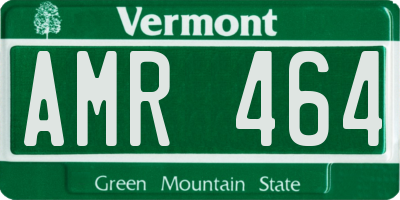 VT license plate AMR464