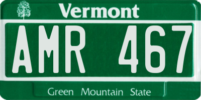 VT license plate AMR467
