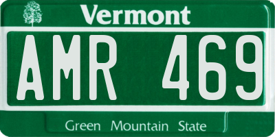VT license plate AMR469