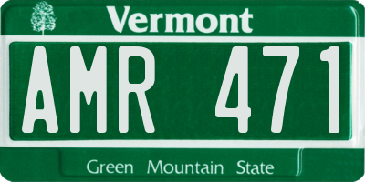 VT license plate AMR471