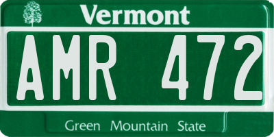 VT license plate AMR472