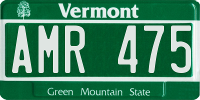 VT license plate AMR475