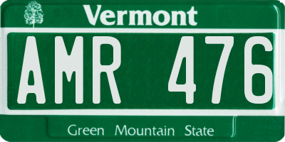 VT license plate AMR476