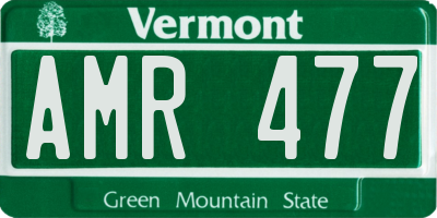 VT license plate AMR477