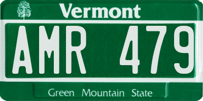 VT license plate AMR479
