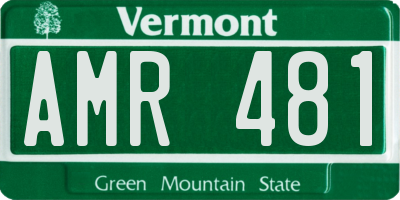 VT license plate AMR481