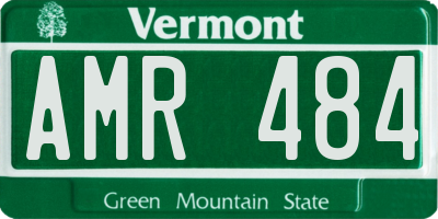 VT license plate AMR484