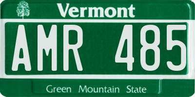 VT license plate AMR485