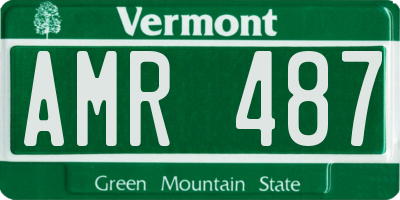 VT license plate AMR487