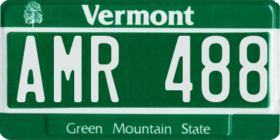 VT license plate AMR488