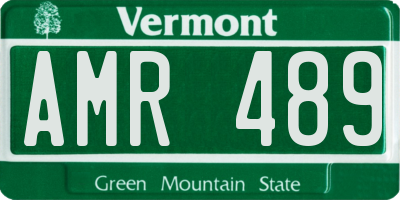 VT license plate AMR489