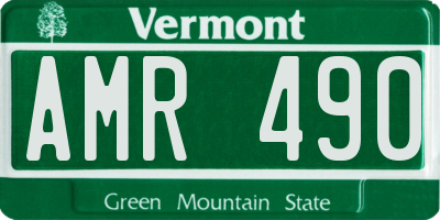 VT license plate AMR490