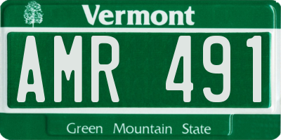 VT license plate AMR491