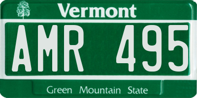 VT license plate AMR495