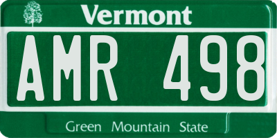 VT license plate AMR498