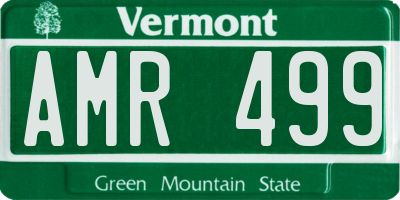 VT license plate AMR499