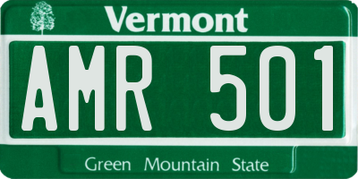 VT license plate AMR501