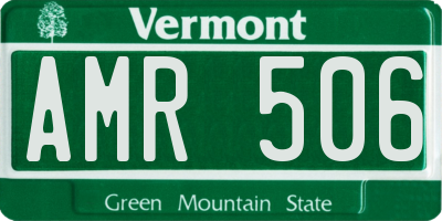 VT license plate AMR506