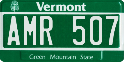 VT license plate AMR507