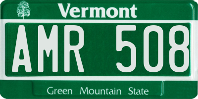 VT license plate AMR508