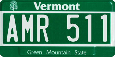 VT license plate AMR511