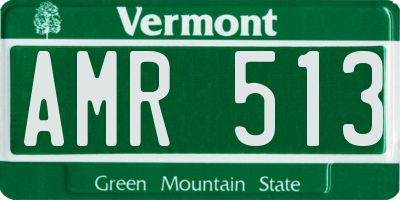 VT license plate AMR513