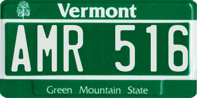 VT license plate AMR516