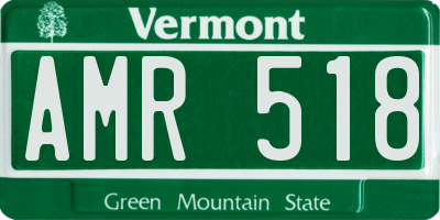 VT license plate AMR518
