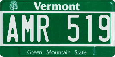 VT license plate AMR519