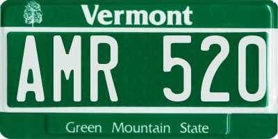 VT license plate AMR520