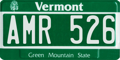 VT license plate AMR526