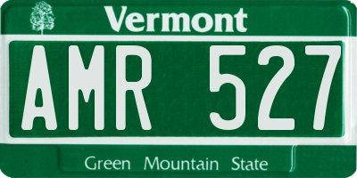 VT license plate AMR527