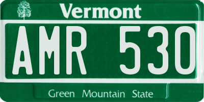 VT license plate AMR530