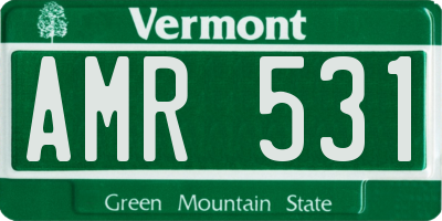 VT license plate AMR531
