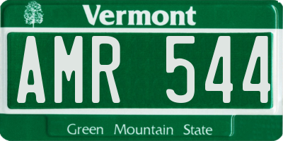 VT license plate AMR544