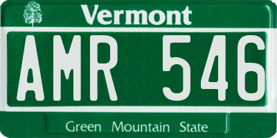 VT license plate AMR546