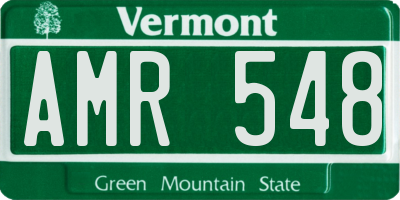 VT license plate AMR548