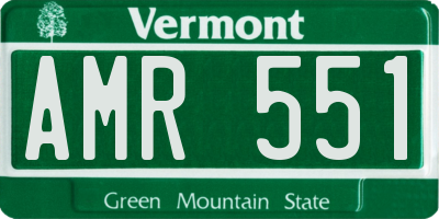 VT license plate AMR551