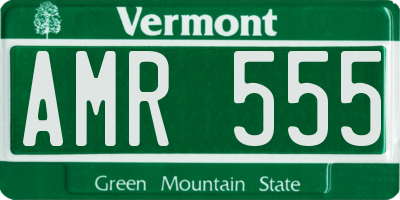 VT license plate AMR555