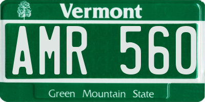 VT license plate AMR560