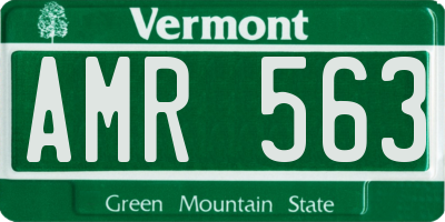 VT license plate AMR563