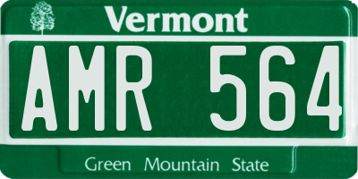 VT license plate AMR564