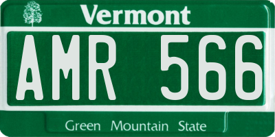 VT license plate AMR566